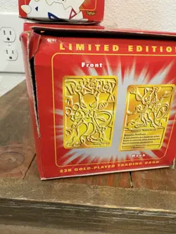 NIB Sealed Lot of 4 Pokemon 23K Gold Plated Trading Card Limited Edition-Mewtwo - Image 3