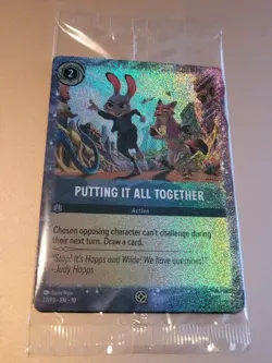 Putting It All Together Lorcana Movie Promo Zootopia 2 SEALED Trading Card - Image 1