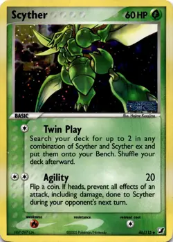 Scyther 46/115 EX Unseen Forces Stamped Reverse Holo Pokemon Card - Image 1