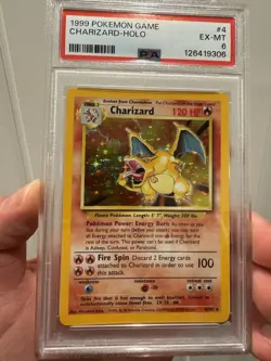 Pokemon TCG Charizard Base Set Holo Unlimited Rare Card 4/102 PSA 6 - Image 1