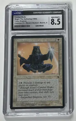 MTG 1994 Fallen Empires *WYVERN BACK* COMBAT MEDIC (Beard Jr.) *CGC 8.5 NM/Mint+ - Image 1