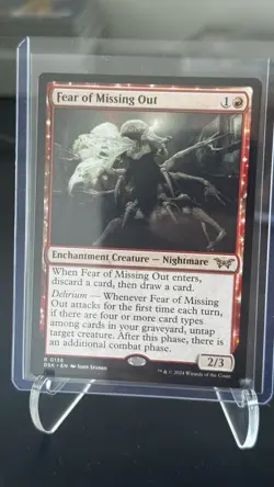 Magic MTG Duskmourn HOH Fear of Missing Out Rare 0136 - Image 1
