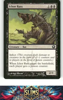 Magic the Gathering MTG Scars of Mirrodin Ichor Rats #67 Buy 2 Get 1 - Image 1