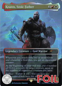 MTG Kratos, Stoic Father (2213) | NM Foil | Secret Lair God of War {SLD} - Image 1