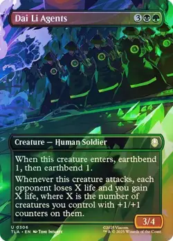 NM Borderless Foil Dai Li Agents, MTG, Avatar: The Last Airbender, Magic, 306 - Image 1