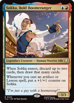 NM Sokka, Bold Boomeranger, MTG, Avatar: The Last Airbender, Magic, 240 - Image 1