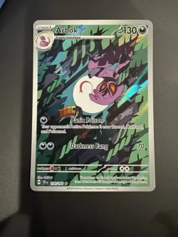 Pokemon TCG Arbok 176/162 Temporal Forces Illustration Rare - Image 1
