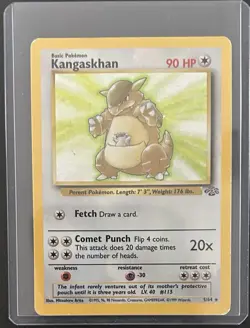 Pokemon TCG Kangaskhan Jungle 5/64 Holo Unlimited Holo Rare - Image 1