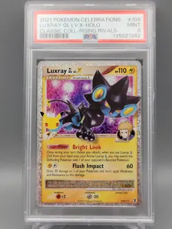 2021 POKEMON CELEBRATIONS #109/111 LUXRAY LV.X HOLO CLASSIC COLLECTION PSA 9 - Image 1
