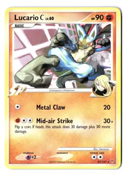 Lucario C 31/147 Vintage Pokemon TCG Supreme Victors - Image 1