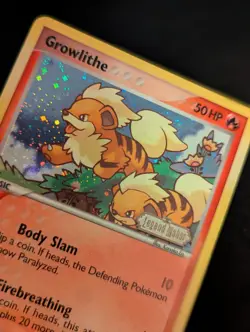 Pokemon TCG Legend Maker Reverse Holo Stamped Growlithe EX 55/92 NM/LP Condition - Image 2