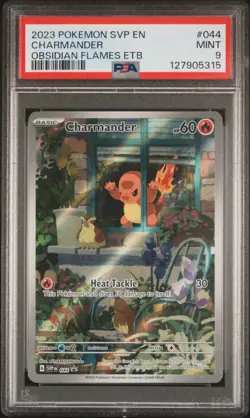 2023 POKEMON SVP EN-SV BLACK STAR PROMO #044 CHARMANDER PSA 9 - Image 1