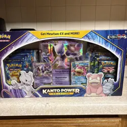 Pokemon Kanto Power Collection Box Mewtwo-EX Slowbro-EX XY Evolutions TCG SEALED 820650809446 - Image 1