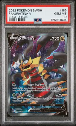 2022 POKEMON SWORD & SHIELD LOST ORIGIN #185 FULL ART/GIRATINA V PSA 10 - Image 1