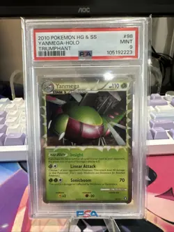 2010 Pokemon Triumphant 🔥 Yanmega Prime #98 Ultra Rare Holo PSA 9 🔥 POP 307 🔥 - Image 1