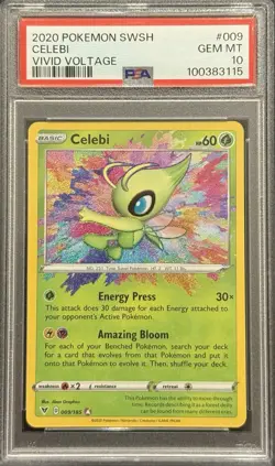 2020 PSA 10 POKEMON SWSH VIVID VOLTAGE AMAZING RARE CELEBI #138 💎 - Image 1