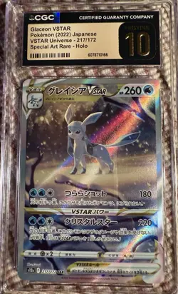 Pokemon Glaceon VSTAR 2022 Japanese Universe 217/172 CGC Pristine 10 - Image 1