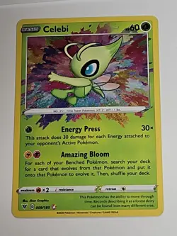 Celebi Amazing Rare SWSH04: Vivid Voltage 009/185 NM Pokemon - Image 1