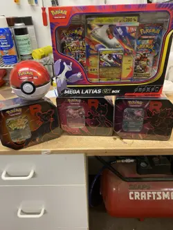 Pokemon Destined Rivals Team Rocket EX Tin - Brand New Set of 3 Plus Bonus Items - Image 1