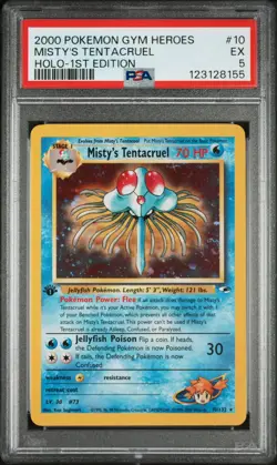 2000 POKEMON GYM HEROES HOLO-1ST ED #10 MISTY'S TENTACRUEL PSA 5 - Image 1