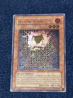 Seed Of Flame Grey Misprint Yugioh Ultimate 1st Crossroads Of Chaos NM/VLP+ - Image 1