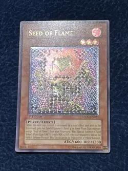 Seed Of Flame Grey Misprint Yugioh Ultimate 1st Crossroads Of Chaos NM/VLP+ - Image 5