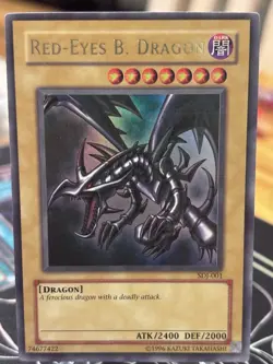 Yugioh Red-Eyes B. Dragon SDJ-001 Ultra Rare LP - Image 1