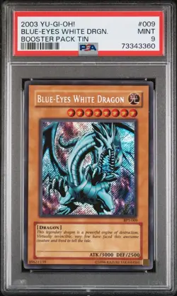 Yugioh 2003 Blue-Eyes White Dragon [BPT-009] Graded PSA 9 MINT- Secret Rare - Image 1