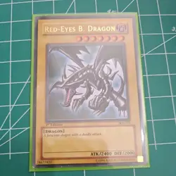 Yugioh Red-Eyes Black B Dragon SDJ-001 Ultra Rare 1st Edition LP 1996 - Image 1