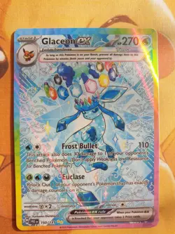Glaceon EX Prismatic Evolutions 150/131 ⚡CUST0M DISPLAY Card⚡ - Image 1