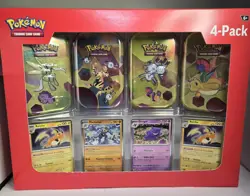 Pokemon 151 Sam’s Club Exclusive 4 Mini Tins + 4 Promo Card Bundle - Read Desc. - Image 1