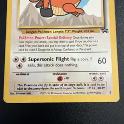 Pokemon TCG Dragonite #5 Black Star Promo WB the First Movie Stamped Card LP - Image 3
