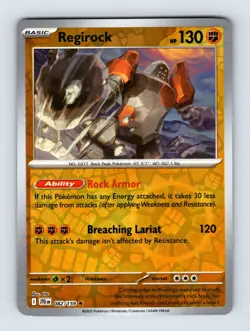 Regirock SV09: Journey Together Rare Reverse Holo 082/159 Pokemon Cards - Image 1