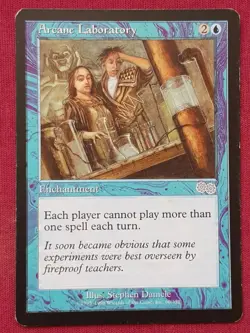 Magic The Gathering URZA'S SAGA ARCANE LABORATORY blue card MTG - Image 1