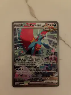 Pokemon TCG Roaring Moon EX 251/182 Paradox Rift Special Illustration Rare Card - Image 1