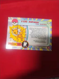 Pokemon Topps TV Aimation Jolteon #135 Trading Card RARE - Image 2
