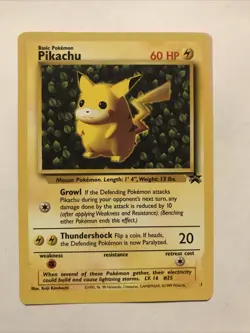 Pokemon "Ivy" PIKACHU Card BLACK STAR PROMO Set #1 Wizard of the Coast League - Image 1