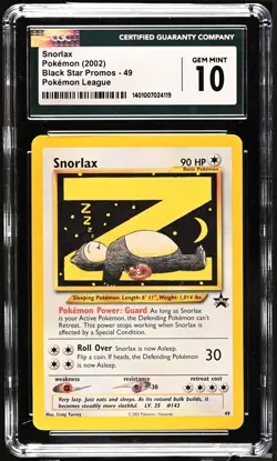 Snorlax Z # 49 WOTC Black Star Promo Pokemon Card CGC Gem Mint 10 - Image 1