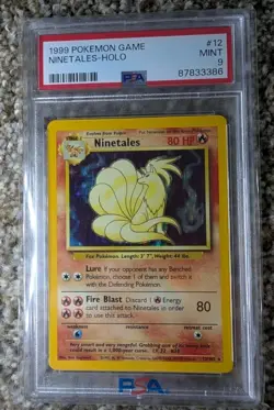 PSA 9 Ninetales Holo Base Set Mint Rare Vintage Pokemon Card - Image 1