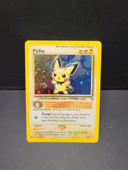 Pichu (Swirl) 12/111 Unlimited - Holo Pokemon Card - Neo Genesis - LP - Image 1