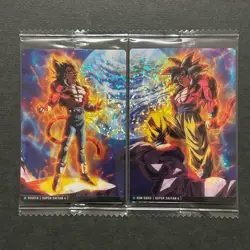 S3020 Son Goku & Vegeta SS4 R Holo Japanese Dragon Ball Itajaga Vol.7 Cards N11 - Image 1