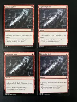 MTG- Lightning Bolt x4 - Commander Legends: Battle for Baldur's Gate - Image 1