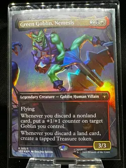 MTG Green Goblin, Nemesis 23 Rare Borderless Marvel Spider-Man Eternal - Image 1