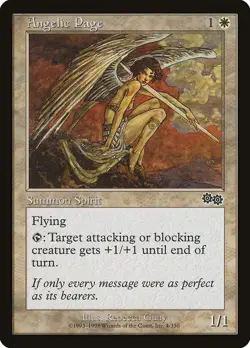 Angelic Page [Urza's Saga] Magic MTG - Image 1