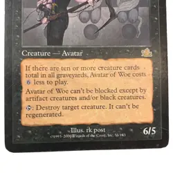 Magic The Gathering Avatar of Woe (Creature-Avatar) - Image 2