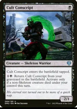 X 1 Cult Conscript NM Dominaria United DMU 088 MTG Magic The Gathering - Image 1