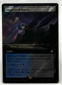 Shipwreck Marsh (Extended Art) (Surge Foil) Doctor Who, MTG Magic (1106) - Image 1