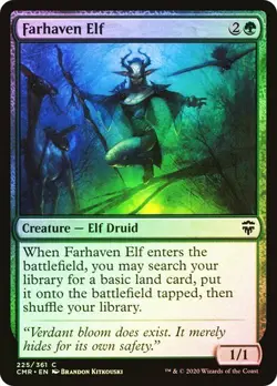 Farhaven Elf FOIL NM/M Commander Legends Green Elf Druid MTG MAGIC English - Image 1