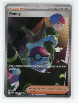 Pokemon TCG - Penny 239/091 - Paldean Fates - SIR Full Art Trainer - Image 1