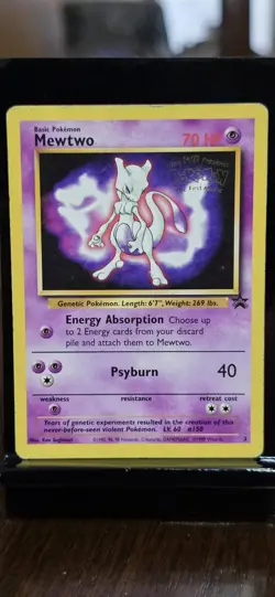 Pokemon TCG Mewtwo (Movie Promo) 03/53 Wotc Promo Regular - Image 2